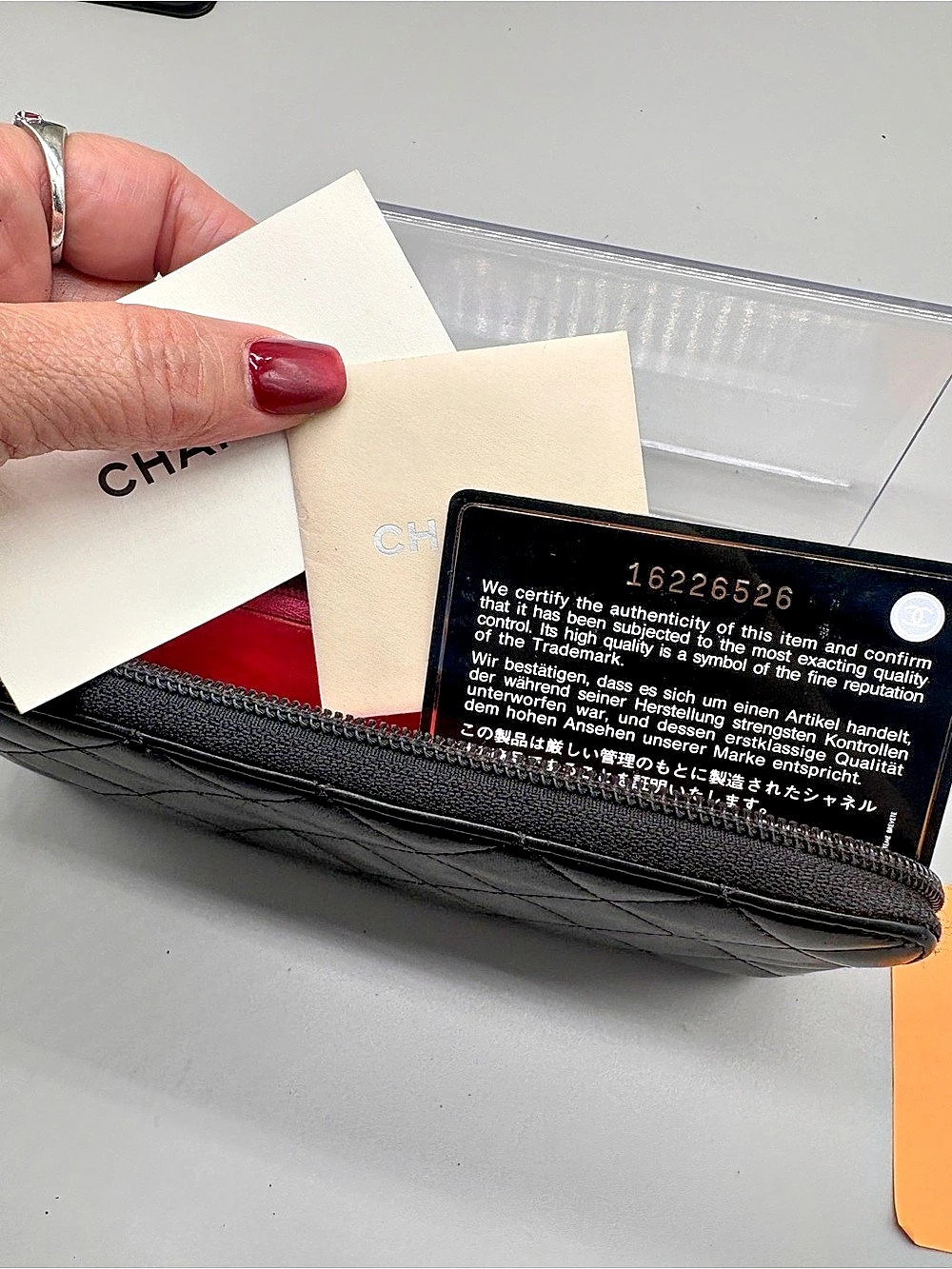 Chanel Cambon Ligne Zip Around Organizer Wallet Black - Picture 9 of 17